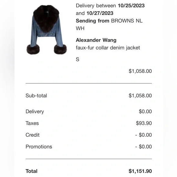 Alexander Wang Fur Demim Jacket